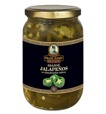 Papričky jalapeños krájané v slanokyslom náleve 350g