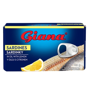 Sardinky v slnečnicovom oleji s citrónom 
