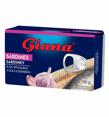 Sardinky v slnečnicovom oleji s cesnakom 