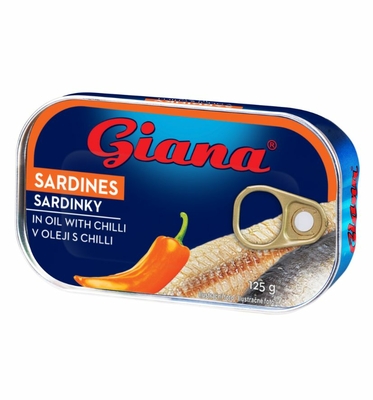 Sardinky v slnečnicovom oleji s chilli 
