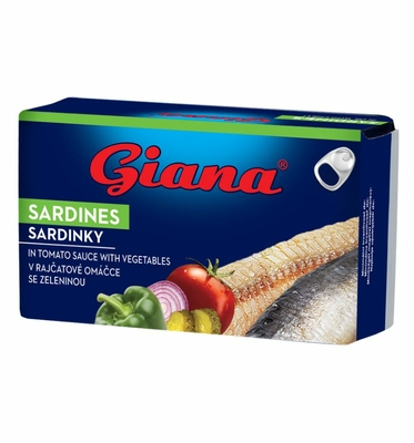 Sardinky v paradajkovej omáčke so zeleninou